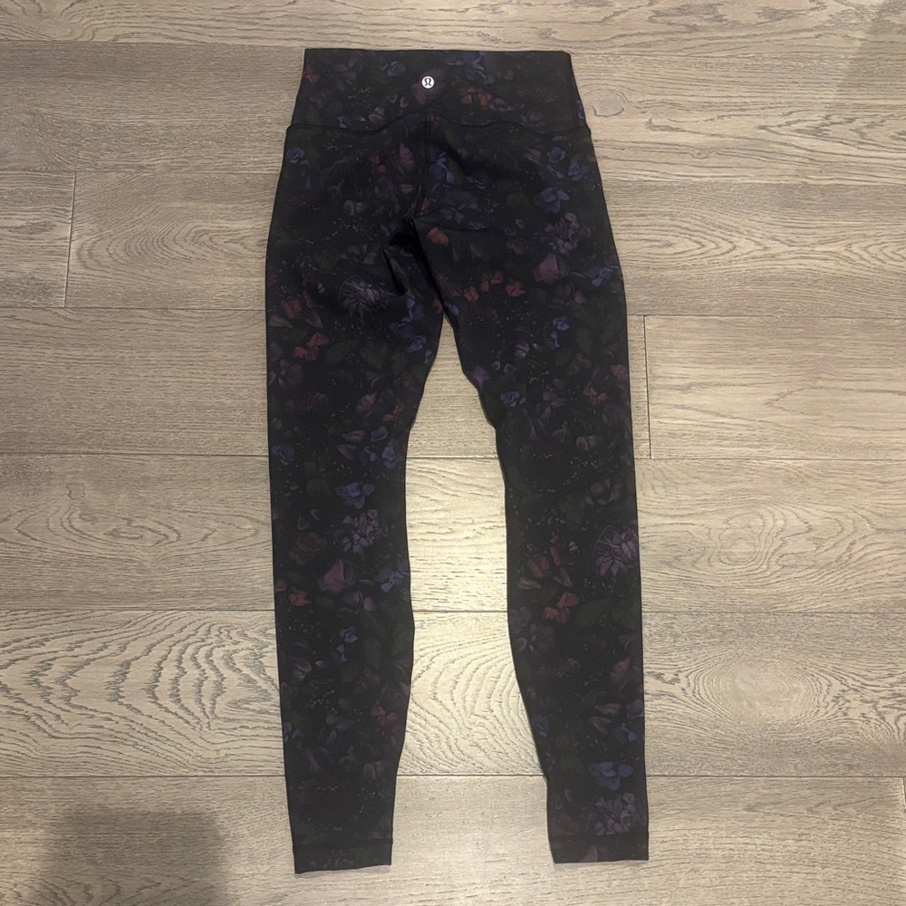 lululemon athletica Black Floral Leggings